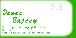 denes bajcsy business card